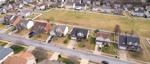 aerial view with a residential view