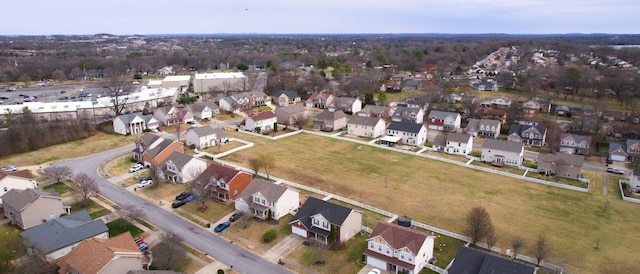 aerial view with a residential view