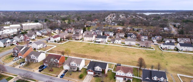 aerial view with a residential view