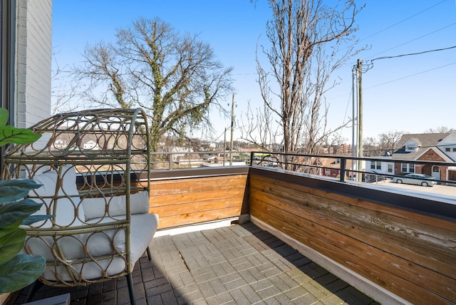 balcony with a residential view