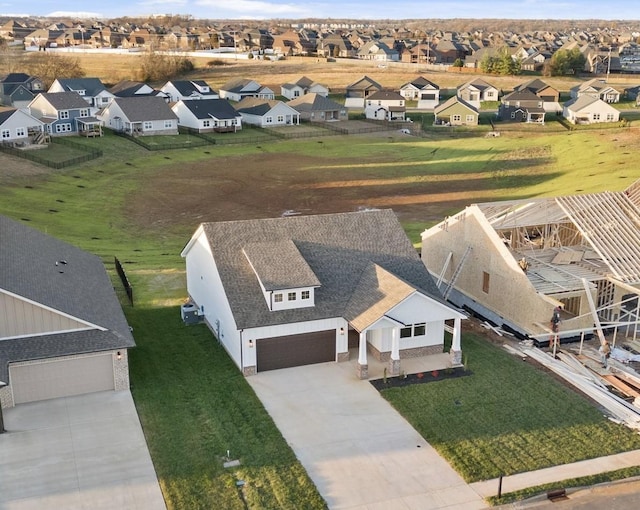 bird's eye view with a residential view