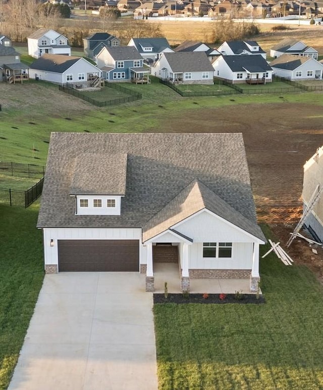 birds eye view of property featuring a residential view