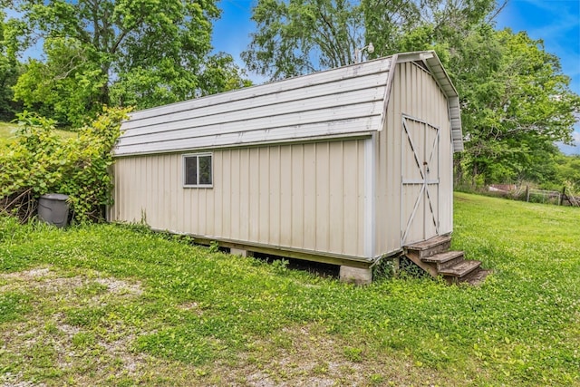 view of shed