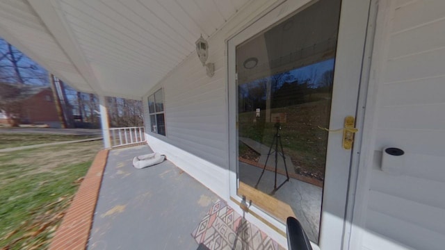 view of patio / terrace with a porch