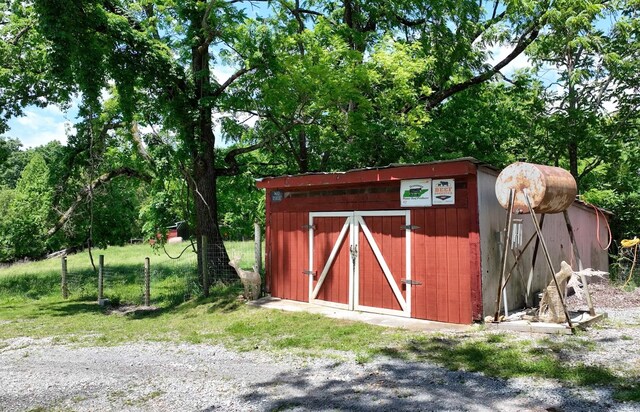 view of shed