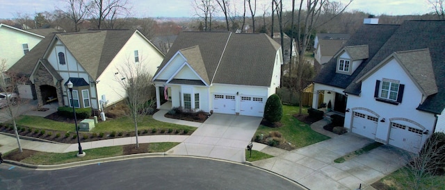 bird's eye view with a residential view