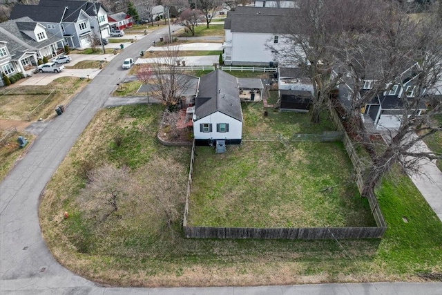 bird's eye view featuring a residential view