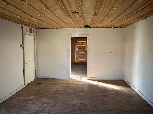 interior space with wood ceiling