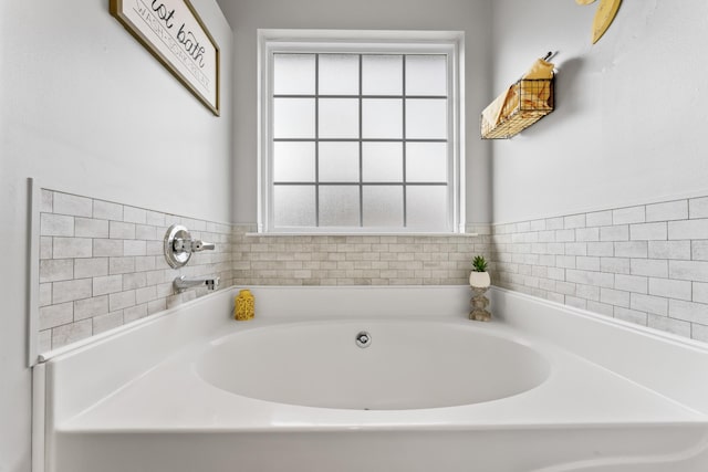 full bath featuring a garden tub