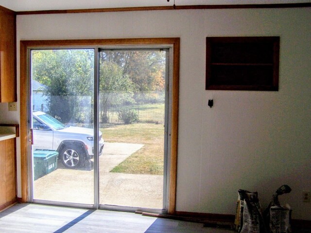 entryway featuring wood finished floors