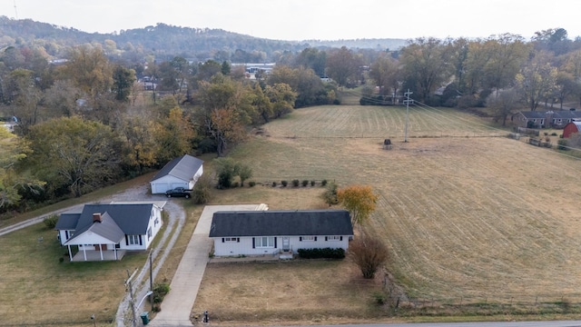 drone / aerial view featuring a rural view