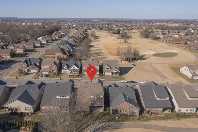 bird's eye view with a residential view