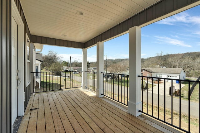 deck featuring a residential view