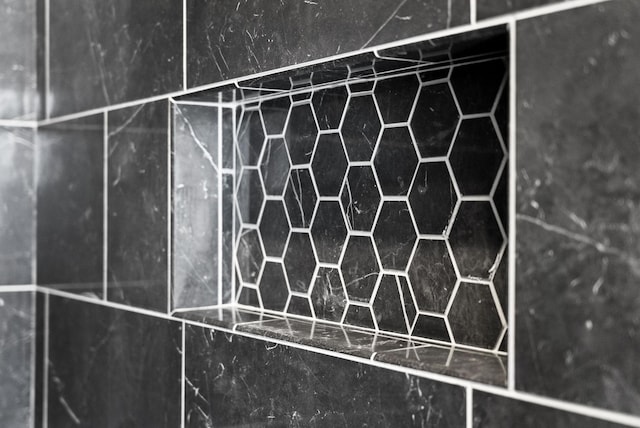 room details with tiled shower