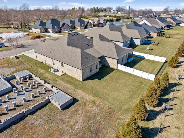 aerial view featuring a residential view