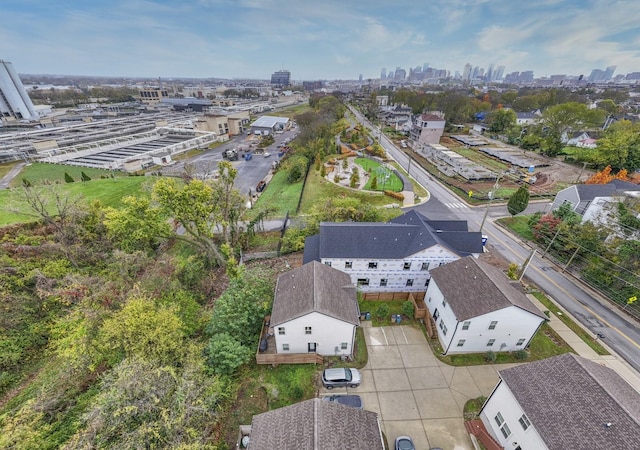 aerial view with a view of city