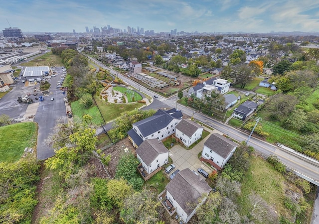 aerial view featuring a view of city