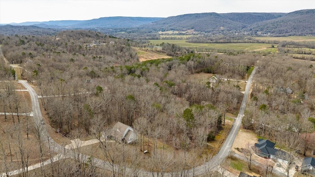 aerial view featuring a mountain view