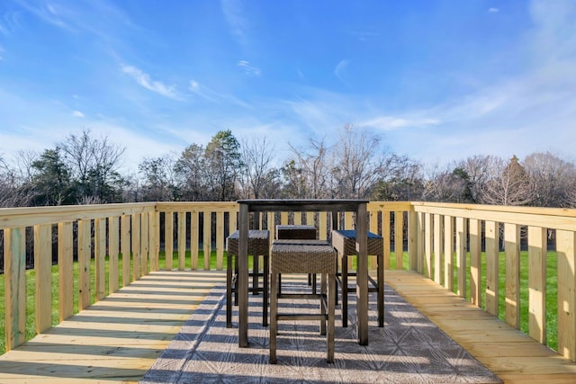 view of wooden deck