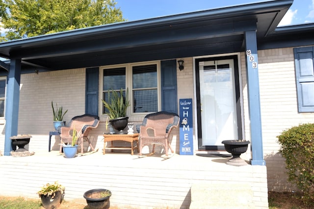 exterior space featuring a porch