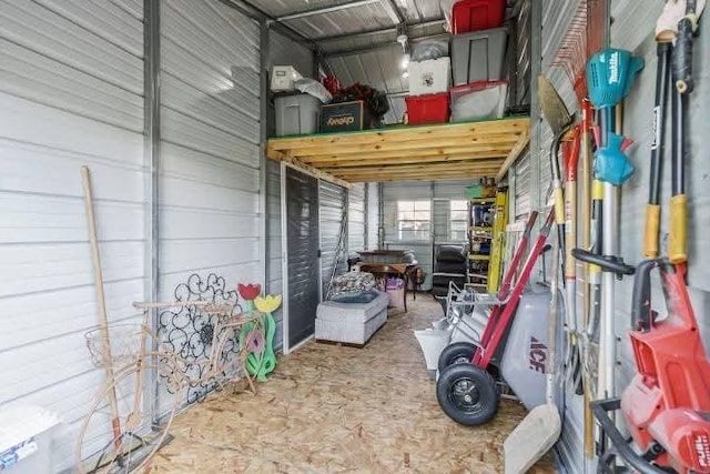 view of storage room