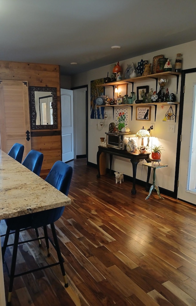 dining room featuring dark wood-type flooring