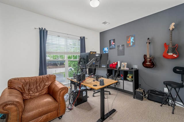 carpeted office with visible vents