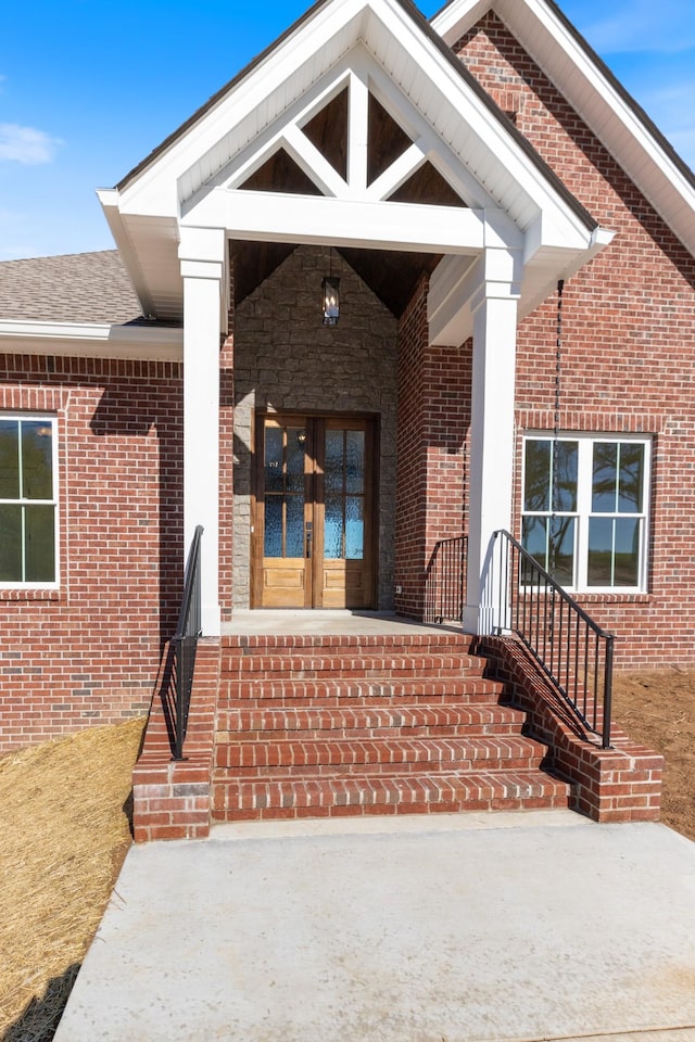 856 Tucker Rd, Dickson, TN 37055 - entrance to property with brick siding and french doors