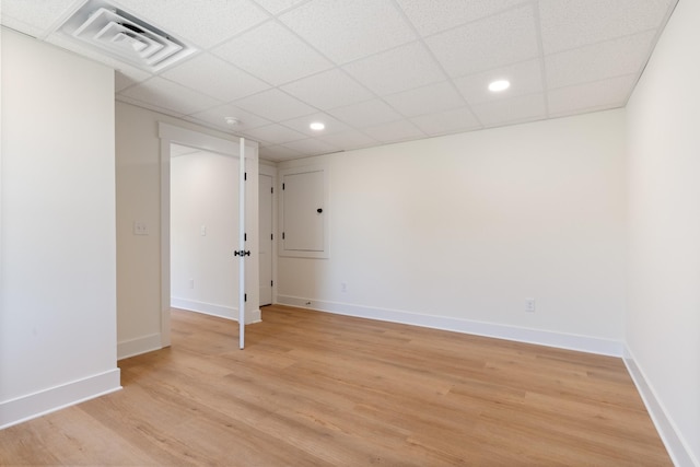 856 Tucker Rd, Dickson, TN 37055 - unfurnished room with light wood-type flooring, recessed lighting, and a drop ceiling