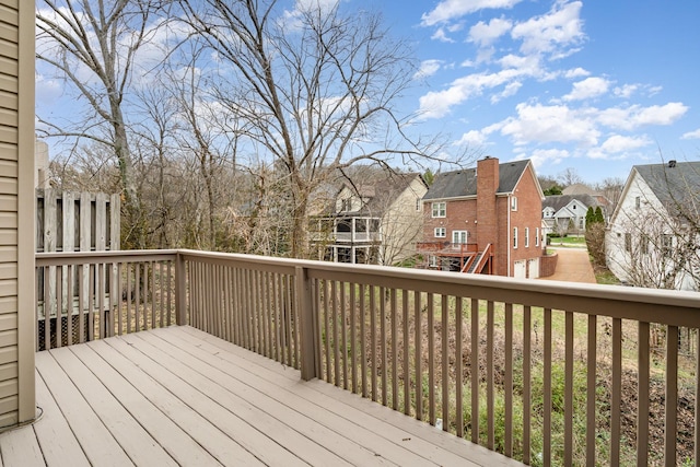 deck featuring a residential view