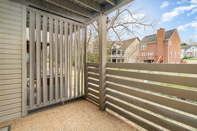 balcony with a residential view