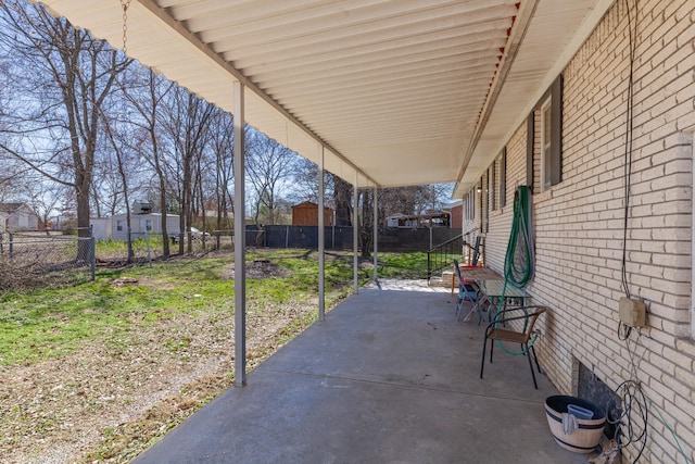 view of patio / terrace with a fenced backyard