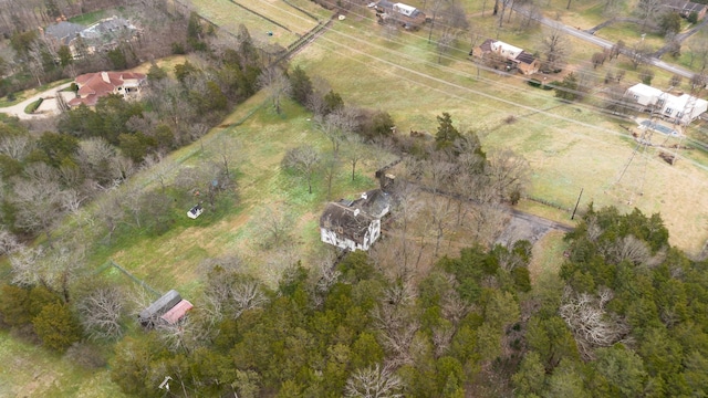 drone / aerial view featuring a rural view