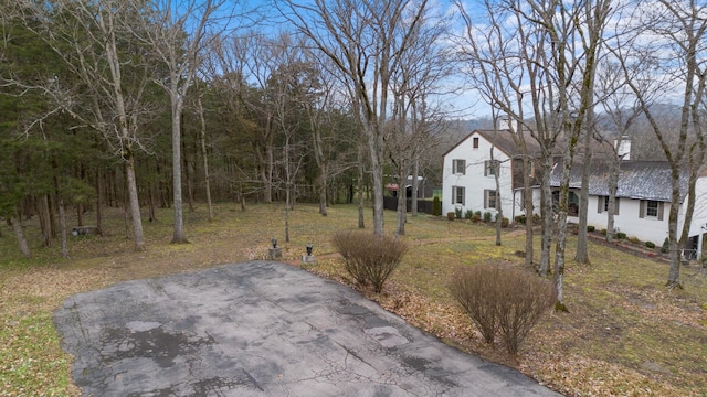 view of yard featuring driveway