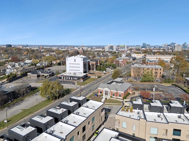 aerial view featuring a city view