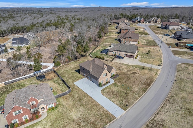 bird's eye view featuring a residential view