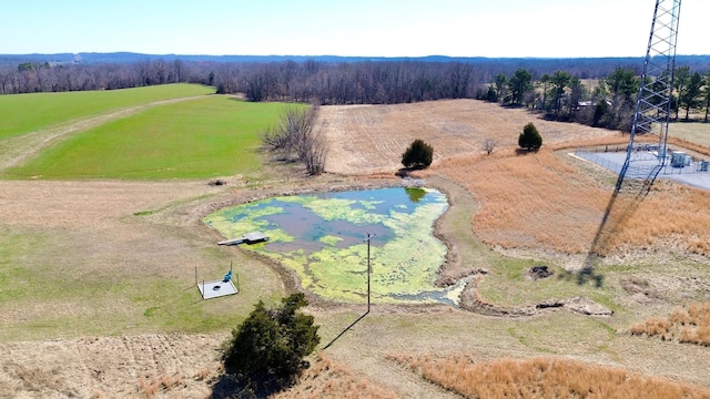 bird's eye view with a rural view