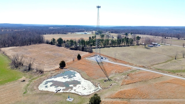 aerial view with a rural view