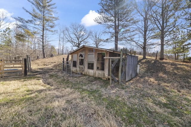 view of poultry coop