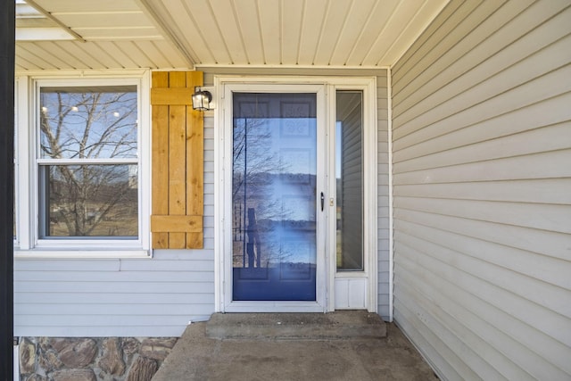 view of doorway to property