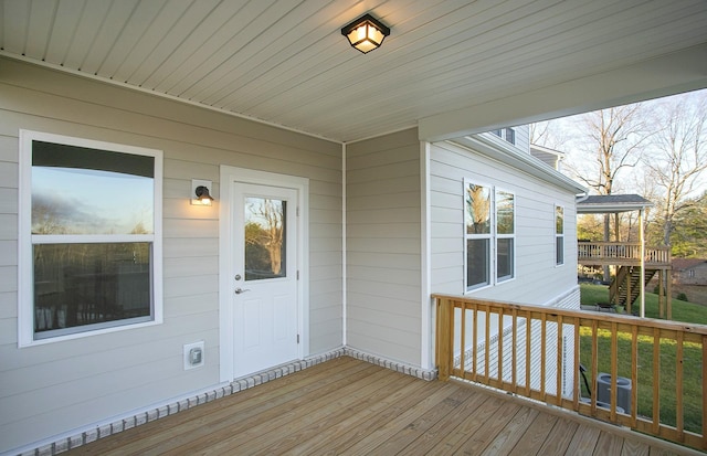 deck with central AC