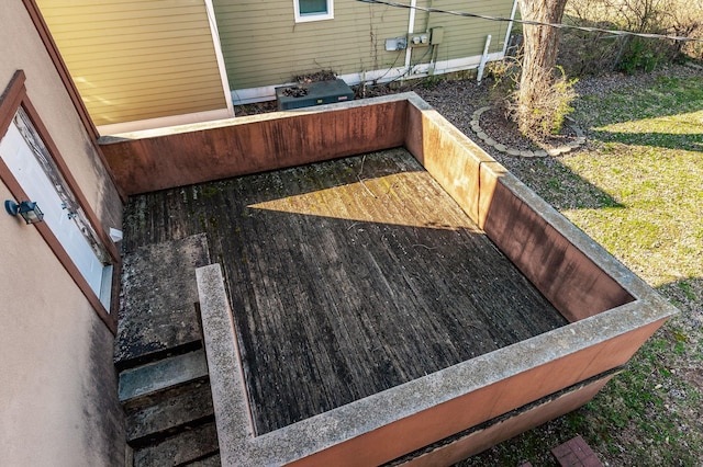 view of entry to storm shelter