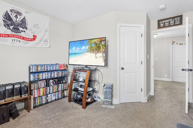 interior space with attic access and baseboards