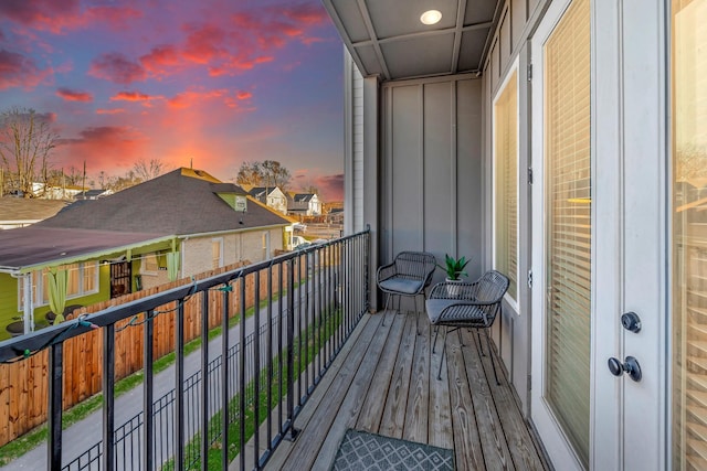 balcony with a residential view