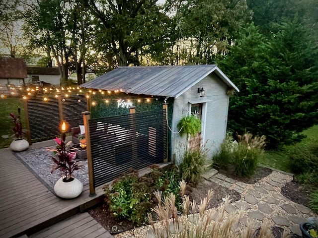 view of outbuilding with an outdoor structure