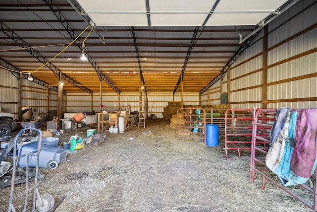 garage featuring metal wall