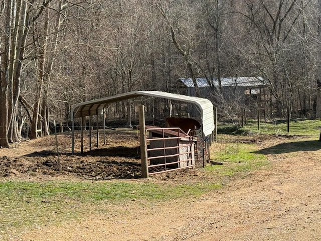 view of outdoor structure featuring a detached carport