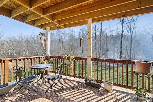 view of wooden terrace