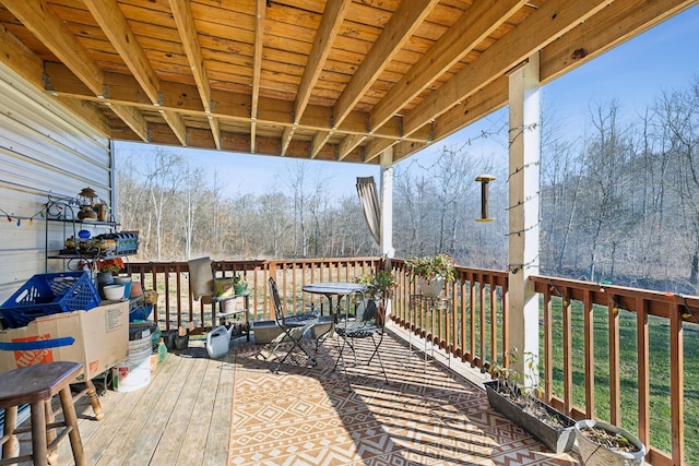 view of wooden deck