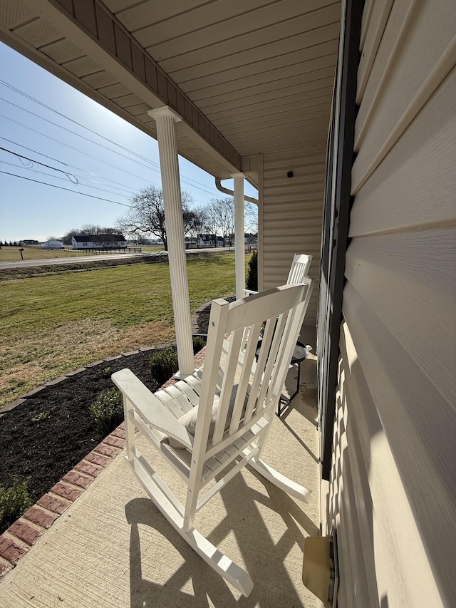 view of patio with covered porch